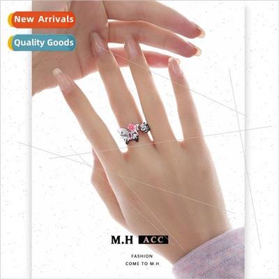 Butterfly Ring Women Vintage Delicate Open End Index Ring Sw