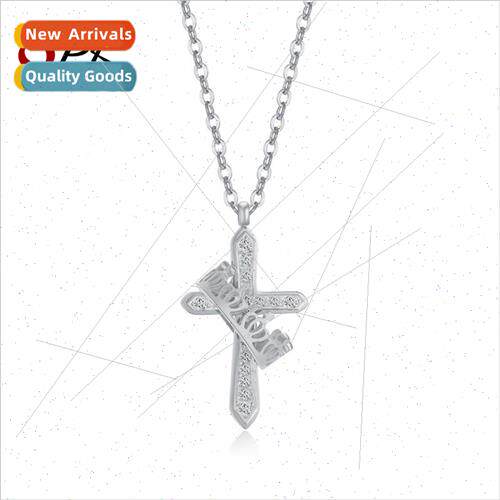 Europe Handmade CNC inlaid zirconia cross hundred wh stainle