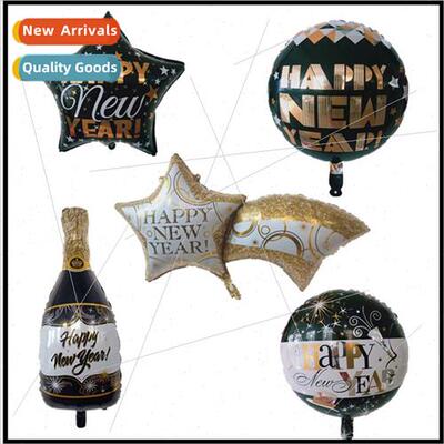18 inch round ball happy HAPPY NEW YEAR aluminum balloon pen