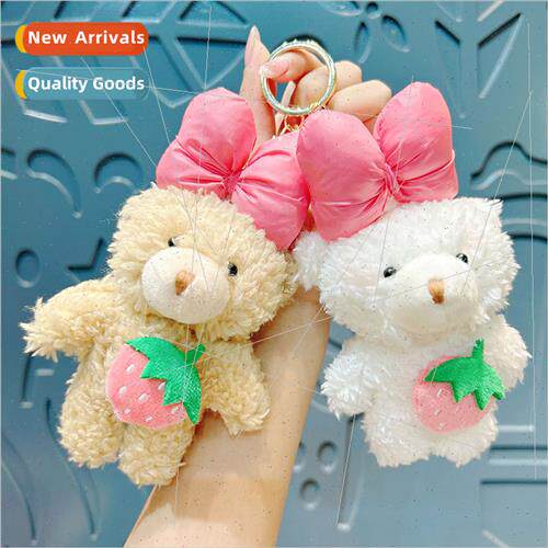 Creative butterfly bear keychain plush toys bag pendant coup