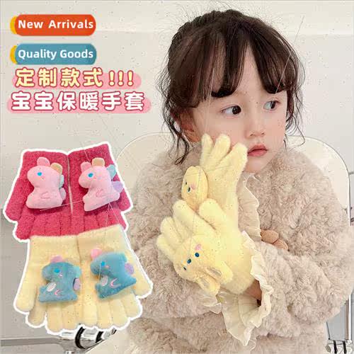 Winter children five-finger gloves super cute cute baby spl-