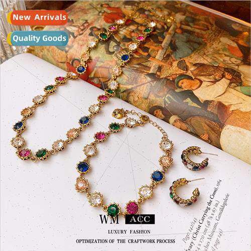 Antique Necklace Vintage Diamonds Baroque Creative Collarbon