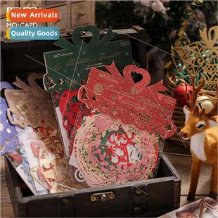 Christmas carol hollow lace paper simple ins handbook DIY de