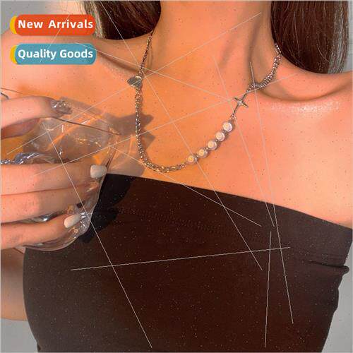 Pearl Necklace Women Bounce Spice Girls Hip Hop Tanium Steel