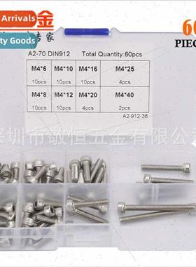 60pcs M4-40 304 DIN912 cup head hexagon socket screws combin