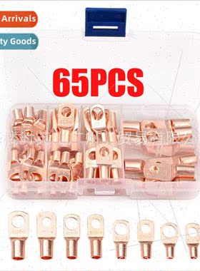 65PCS Boxed Copper Tinned Peephole Terminals SC6-SC25 Connec