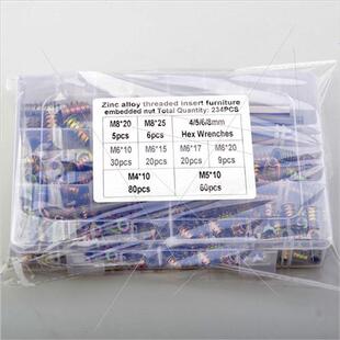 234pcs M4-M8 Trapezoidal nuts wh internal external teeth T-s