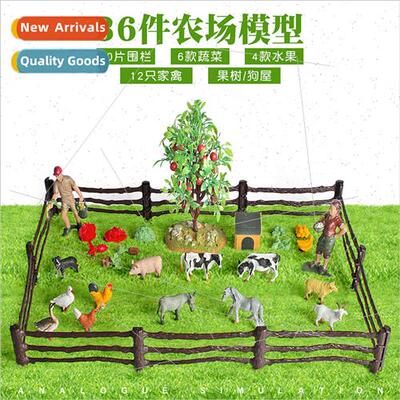 Farm Scene STable Model Poultry Chickens Ducks Geese Fru new