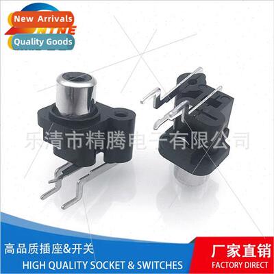 RCA Horizontal Lotus Socket ngle Hole Three Pin Horizontal P