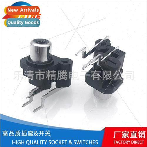 RCA Horizontal Lotus Socket ngle Hole Three Pin Horizontal P