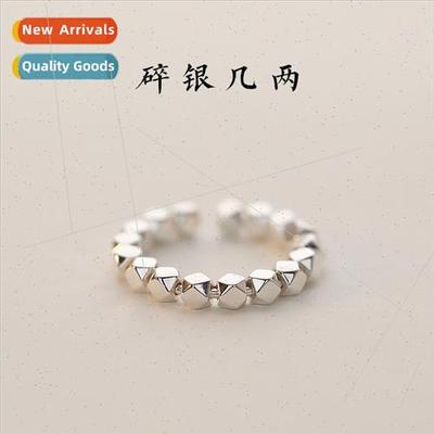Ring female ins niche vegan circle index finger silver singl
