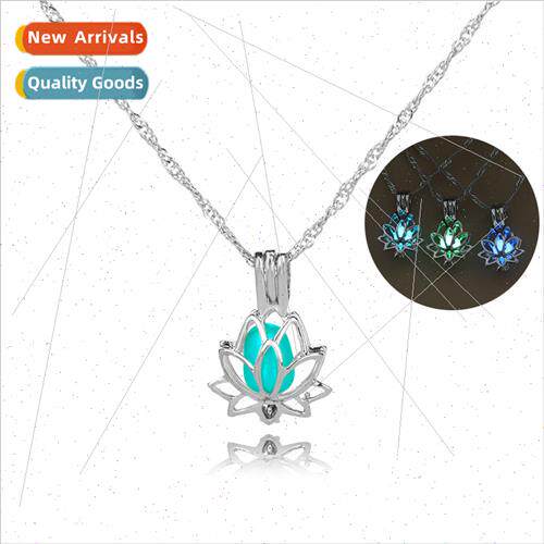 simple fashion necklace multi-color hollow lotus creative pe