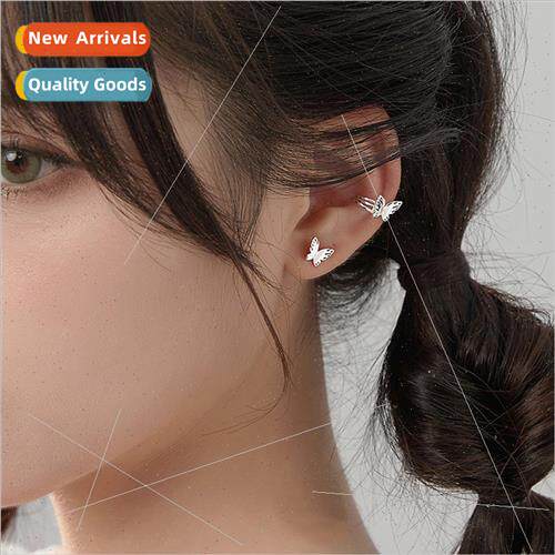 Butterfly earrings whout ear holes female texture sweet smal
