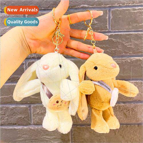 Satchel long ears rabb doll pendant doll keychain couple dol