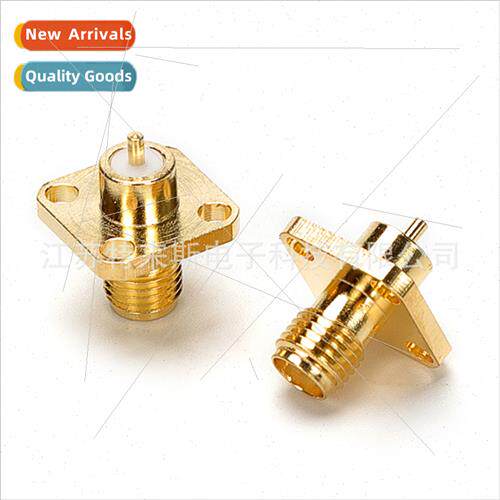 SMA-KFD 4-hole flange gold-plated external screws internal h