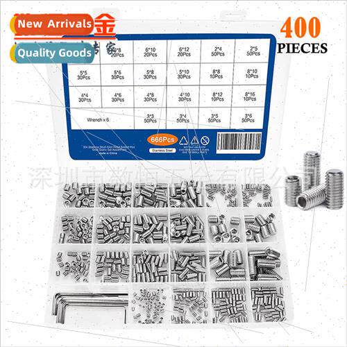 666pcs M2M3M4M5M6M8 Stainless Steel Flat Hexagonal Hexagonal