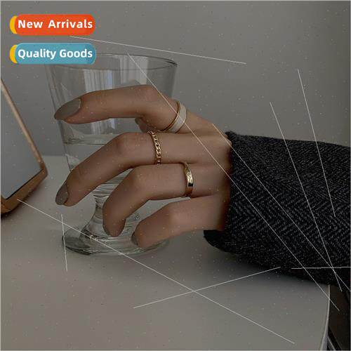 Plating irregular wide open ring fashion simple metal finger