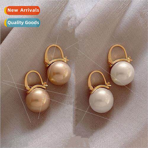Dongqing pearl earrings retro simple female 2021 new tide se