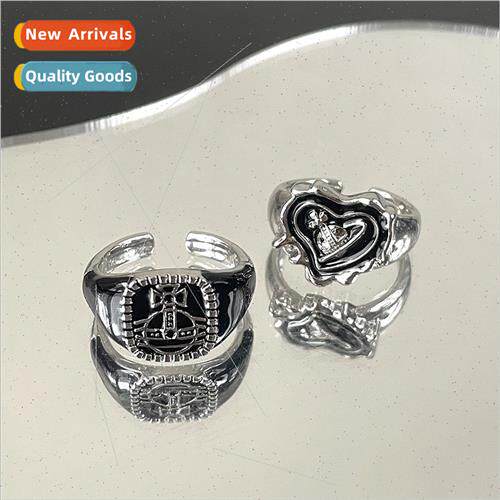 punk cold old made Saturn antique ring planet niche fashion