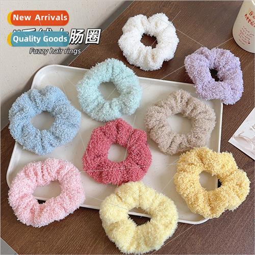 Autumn winter new plush sausage hair ring fluffy cute French