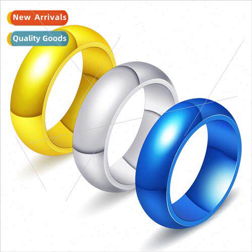 Stainless steel simple ins men ring vacuum plating can print