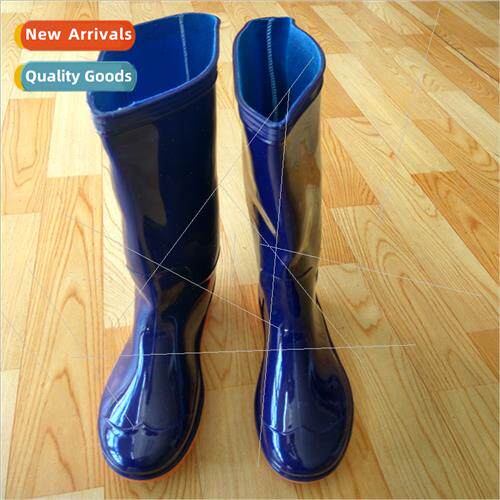 Korea men tall rain boots oil acid resistant alkali labor pr