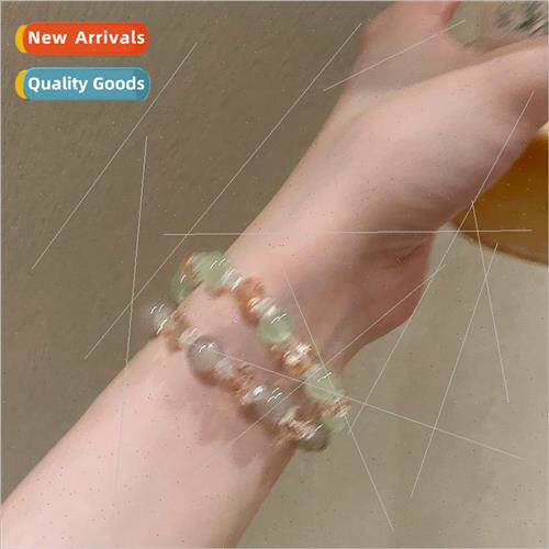 Mint green beaded bracelet women summer ins niche bracelet 2
