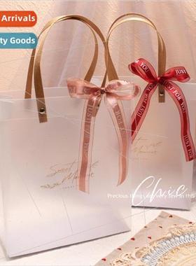 pp transparent tote bag Bridesmaid gift bag ins plastic birt