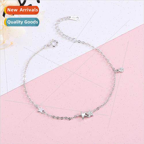 S925 silver Koreadiamond zirconia pentagram bracelet niche m
