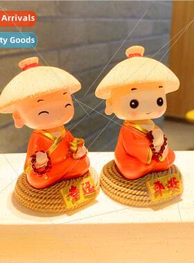 Rocking head monk office desktop home decorations car orname