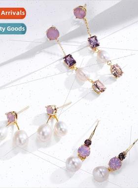 925 silver needle copper plated long earrings female Korea s