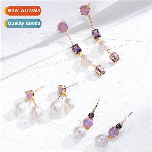 925 silver needle copper plated long earrings female Korea s