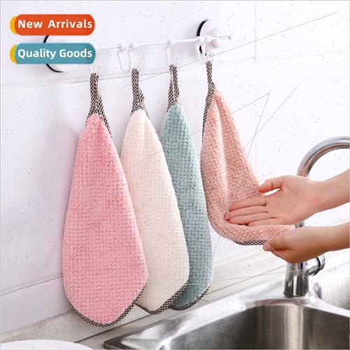 Hangable Coral Velvet Thickened HTowel Pine适用Apple Pattern