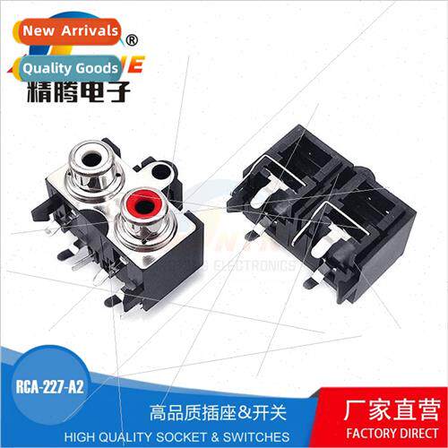 Male female RCA Lotus socket red whe 2-hole 2P female socket