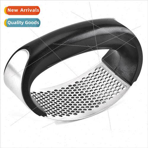 Stainless Steel Curved Garlic Press Manual Garlic Muddler Cr