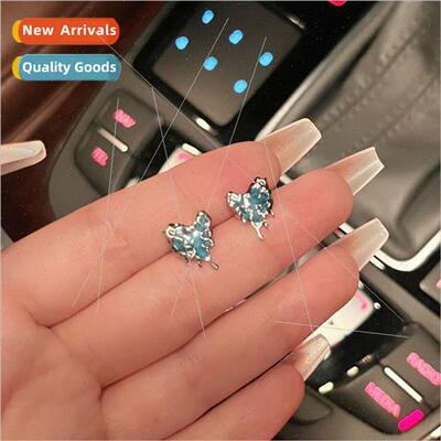 quid irregular drip glaze love earrings female niche hundred