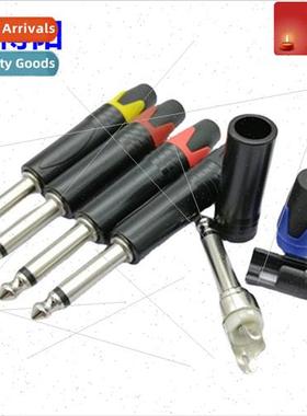 ckel Plated 5 Color 6.35 Plug Mono Soldered 6.5 Large 2 pron