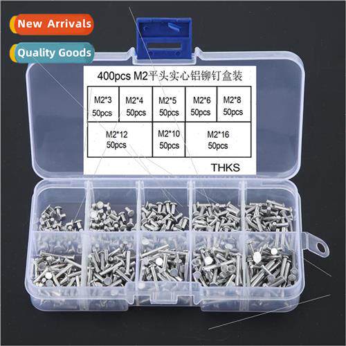 400pcs box Flat Head Solid Aluminum RivetsAluminum Rivets Ha