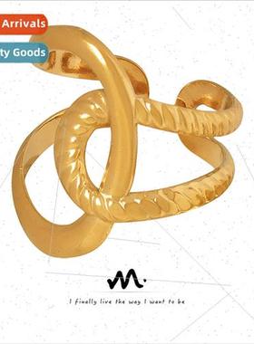 Wrap Irregular Jewelry 2023 New Tanium Steel Electroplated G