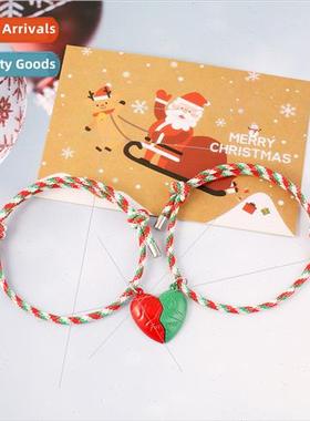 New Europe Christmas cardboard love magnet couple bracelet a