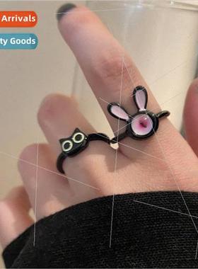 Quirky black kty open ring women niche couple girlfriends in