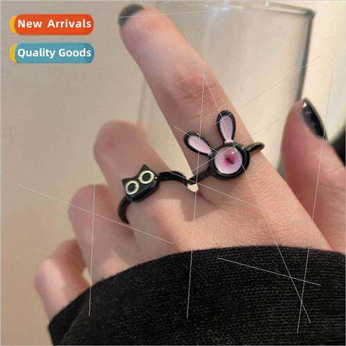 Quirky black kty open ring women niche couple girlfriends in