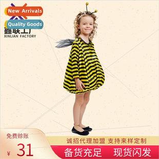 New Halloween Cosplay Kids Costumes Girls 2021 Summer Bee Pl