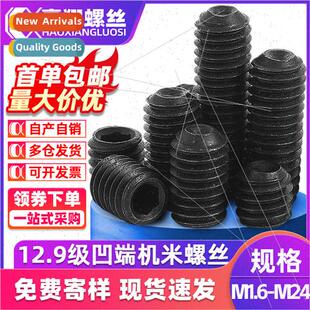 12.9 Hexagon socket set screws wh concave end Black head scr