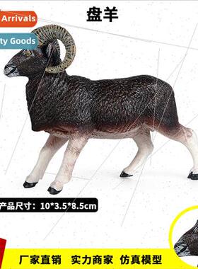 Animal solid model farm crooked horns sheep big horns disc s