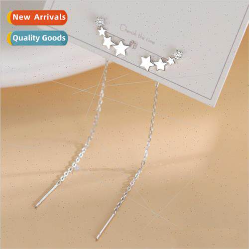 Star tassel earwires female long to raise ear holes earrings