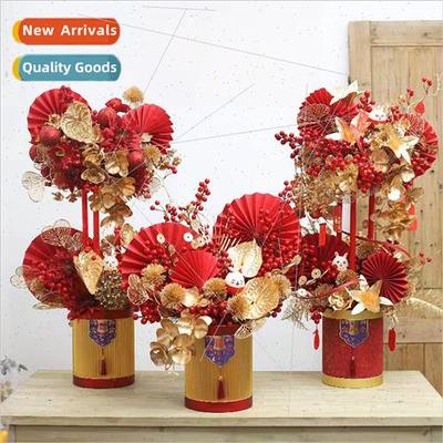 New set two round Bucket Flower Packing Materials ving Room