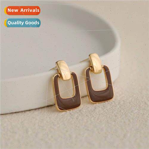 S925 lver Needle Autumn Winter New Curry Earrings Female che