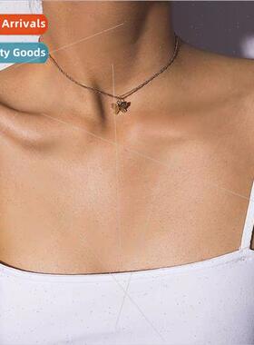 Korea wind necklace butterfly collarbone chain female hundre