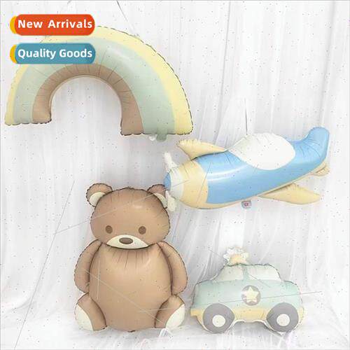 Cartoon cute retro bear aluminum film balloon children birth